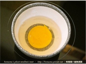 step3: 將一整顆鴨蛋直接打入碗中，並添加酌量鹽巴來增味。