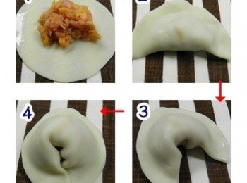 step5: 依照步驟包好屁屁餃