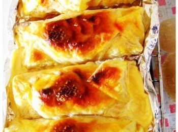 step4: 然後進烤箱，約烤10~12分鐘即可上桌。