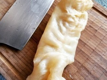 step1: 先發好花膠，切幼絲。