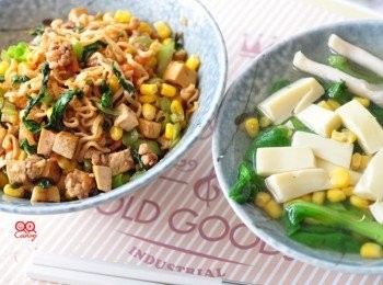 step9: 唯力炸醬麵，我的一麵兩吃聰明健康新吃法，你呢?