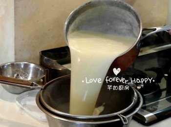 step6: 把1和2混合, 倒回鍋內煮熱