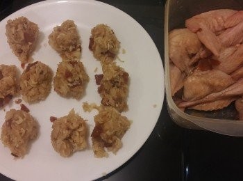 step3: 將糯米飯平均分成十份。