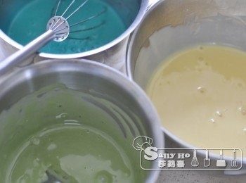 step1: 3種麵糊分別把材料混合