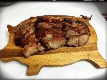 step5: 放涼後便可切件。

(烤焗時間要視乎爐温和梅頭豬肉的大小厚薄而作出調整。)