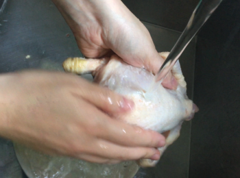 step3: 全部材料洗淨。