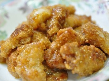 step5: 完成一到淡淡的蜜香炸醃肉片囉~