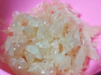 step2: 柚子搣成一小顆/絲！