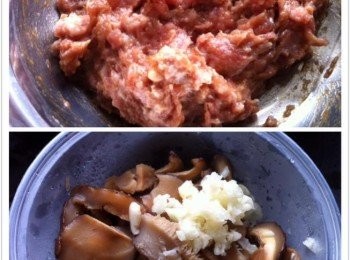 step1: 把<span class="group_1">半肥瘦</span>肉碎加入醃料攪拌均勻，待用。