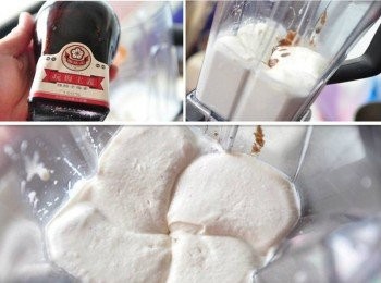 step3: 接著放入香草精與陳醋老梅膏(味道輕重可依自己喜好斟酌加入)，稍稍攪拌後，再使用調理機調勻即可