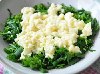 step4: 將碎豆腐鋪在過貓上層