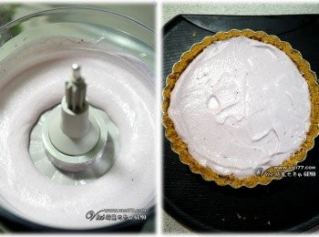 step1: 把材料混合後，打發，接著倒入派皮中