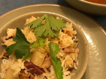 step5: 可以在飯面上撒芝麻, 紫菜或木魚碎