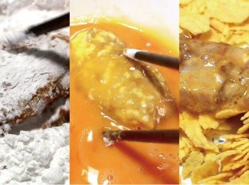 step4: 沾裹材料前, 先再拌一拌醃好的<a href="https://bit.ly/3zHU5V3" target="_blank" data-keyword="雞翼" class="guide-link"><strong>雞翼</strong></a> <span style="display:inline-block;vertical-align:middle;margin-top:-3px;color:initial;border-radius:3px;padding:2px 3px;font-size:12px;line-height:14px;background:#87d300;color:#fff;">即買</span> , 盡可能使它沾上更多的醬料。吃的時候, 沙茶的味道才夠濃郁。<a href="https://bit.ly/3zHU5V3" target="_blank" data-keyword="雞翼" class="guide-link"><strong>雞翼</strong></a> <span style="display:inline-block;vertical-align:middle;margin-top:-3px;color:initial;border-radius:3px;padding:2px 3px;font-size:12px;line-height:14px;background:#87d300;color:#fff;">即買</span> 再以太白粉沾裹, 浸上雞蛋液, 最後在薯片碎片中輕壓, 讓<a href="https://bit.ly/3zHU5V3" target="_blank" data-keyword="雞翼" class="guide-link"><strong>雞翼</strong></a> <span style="display:inline-block;vertical-align:middle;margin-top:-3px;color:initial;border-radius:3px;padding:2px 3px;font-size:12px;line-height:14px;background:#87d300;color:#fff;">即買</span> 粘著薯片。