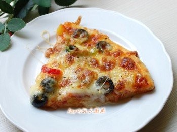 step18: 自己動手做的PIZZA,可以加入各種喜歡的餡料。