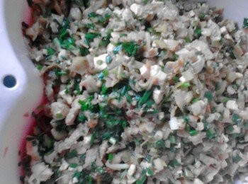 step6: 加輔料，調料全部拌到一起，調勻