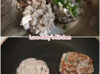 step1: 將蓮藕一半泡溶另一半切粒備用；