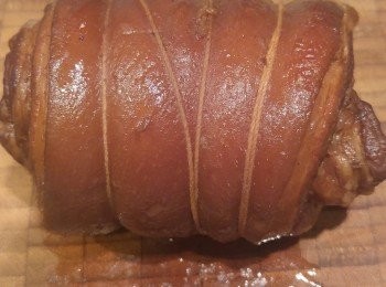 step7: 第二日加熱1小時或水波爐過熱水蒸氣, 爐温用150度焗1小時, 可用快子測試肉淋不淋。可用快子測試肉淋不淋。