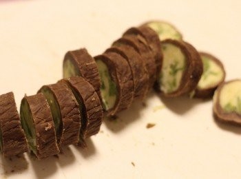 step11: 11.取出切成1/2cm厚度的方塊。