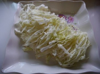step2: *大蒜，辣椒，香菜切末，高麗菜切絲<span class="group_4">擺盤</span>。