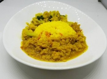 step2: 薑黃紅扁豆完成