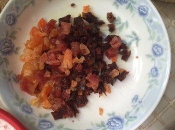 step2: 加入粉類攪勻至無粉粒, 再加入餘下材料