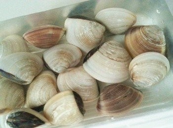 step1: 車螺吐沙，表面洗淨