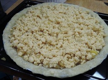 step6: 上方撒上<span class="group_3">奶酥</span>，再入烤箱烤35~40分鐘