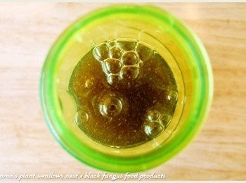 step4: 將黑木耳養生露取代水，直接倒入在果汁機中。