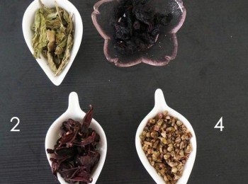 step10: 材料資料：
1. 甜菊葉
2. 洛神花
3. 桑葚
4. 桃花

其功效＆詳細資料可click 入：www.ownmay.com 了解