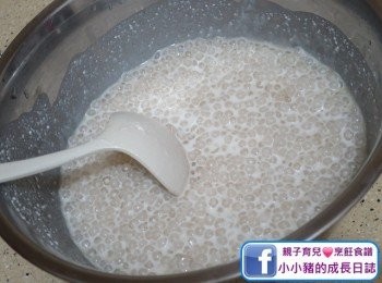 step6: 最後加入西米再拌勻至全部材料混合好晒~