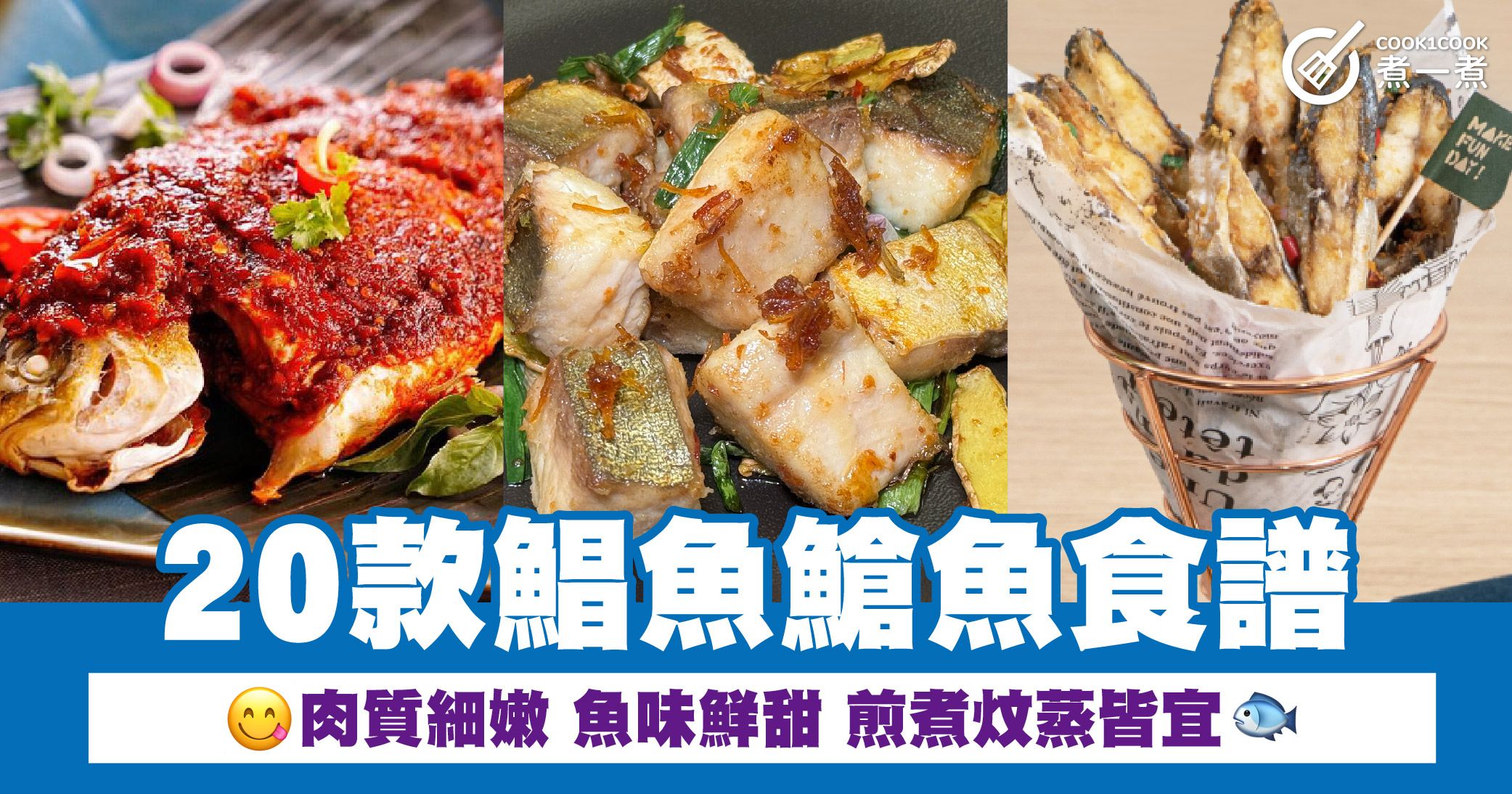 20款鯧魚䱽魚食譜 肉質細嫰 魚味鮮甜 煎煮炆蒸皆宜 | Cook1Cook 部落格