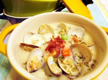 超簡單免油炒-蛤蜊巧達濃湯