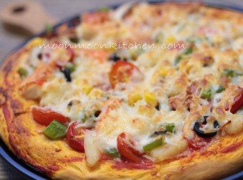 【腸仔蟹柳蘑菇pizza】~麵包機食譜