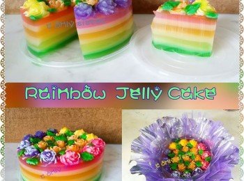彩虹燕菜蛋糕