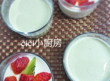 cici甜品記錄: 鮮果豆腐布甸 / 日式抹茶豆腐布甸