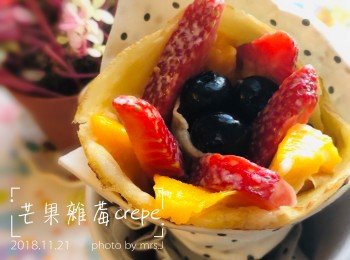 芒果雜莓crepe