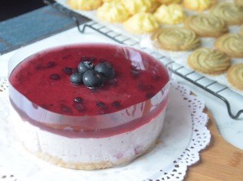 藍莓芝士凍餅　免焗生日蛋糕