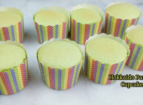 燙面北海道班蘭杯子蛋糕 Hokkaido Pandan Cupcakes