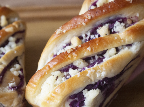 香甜好吃紫薯麵包
