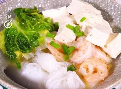 【高纖低脂】芋絲蝦仁豆腐湯 Shirataki noodle, shrimp and bean curd soup soup