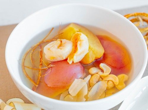 潤肺止咳｜五指毛桃海底椰蘋果湯 Hairy mountain fig, sea coconut and apple soup