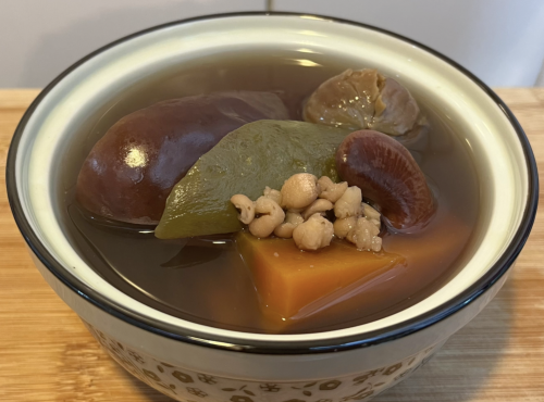 合掌瓜蘋果花豆湯