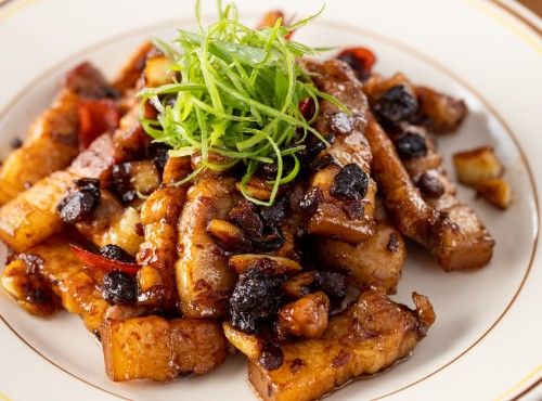 豆豉豬五花 - {家常料理}