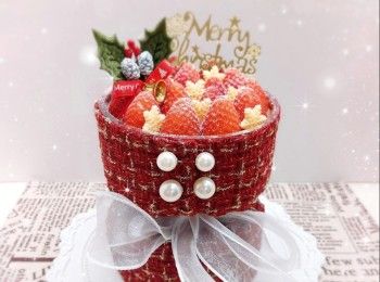 朱古力醬夾層聖誕手捧花束芝士蛋糕