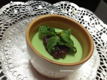 綠茶紅豆布丁(魚膠粉版本)