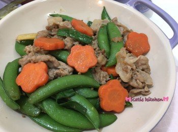 醬汁黑豚肉炒蜜糖豆