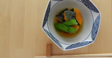 南瓜煮和荷蘭豆(#^^#)