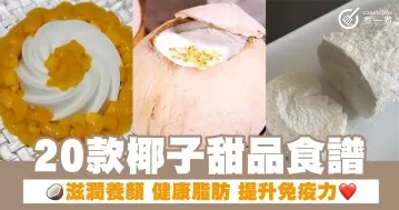 20款椰子甜品食譜 滋潤養顏 健康脂肪 提升免疫力