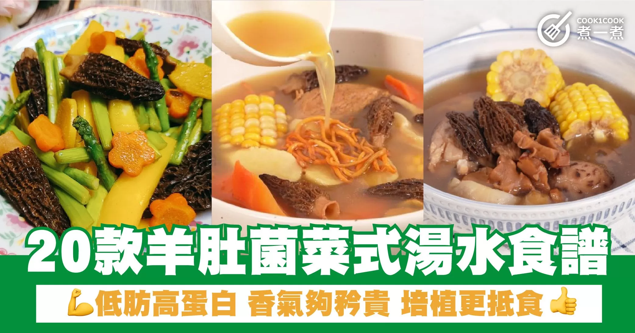 20款羊肚菌菜式湯水食譜 低肪高蛋白 香氣夠矝貴 培植更抵食